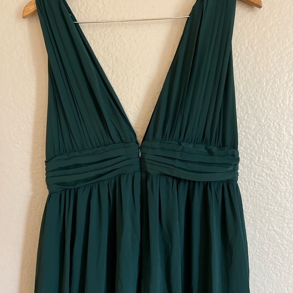 Heavenly Hues Forest Green Maxi Dress Gown - Picture 4 of 8